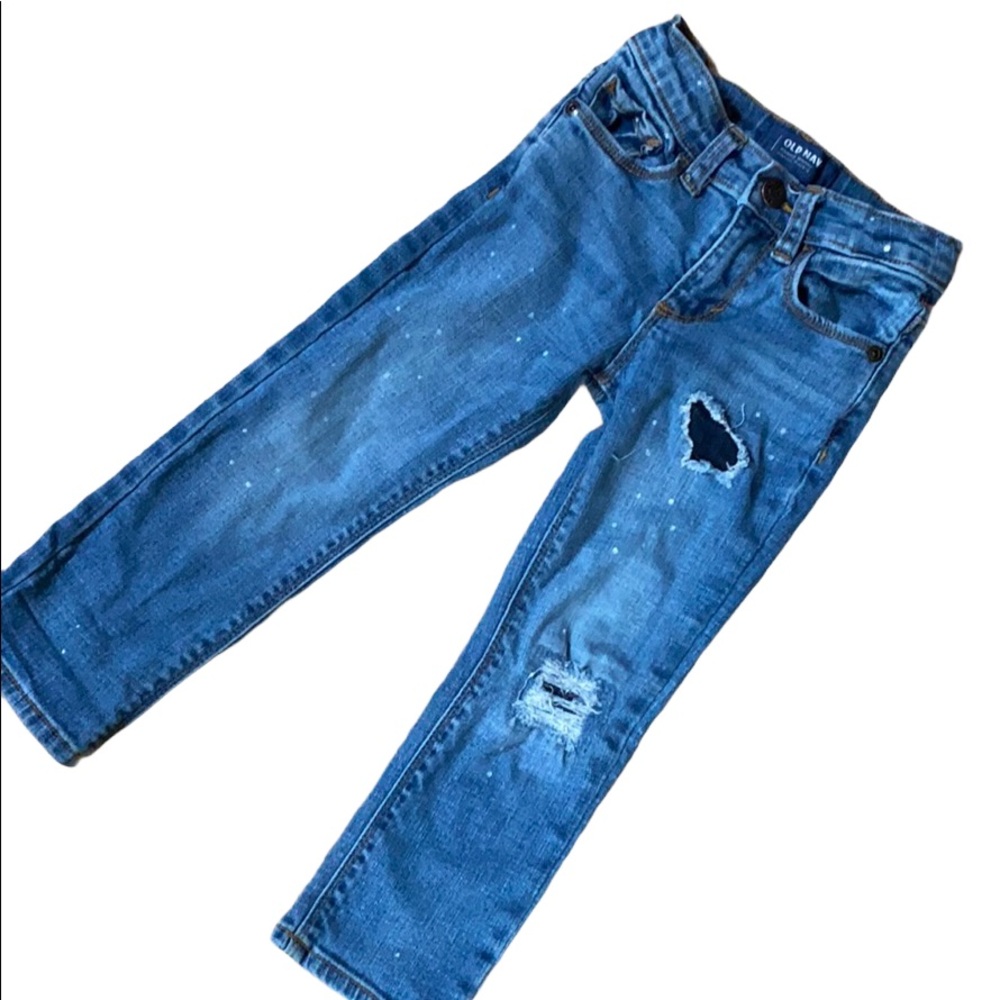 Paint Splatter Distressed 3T Blue Jean